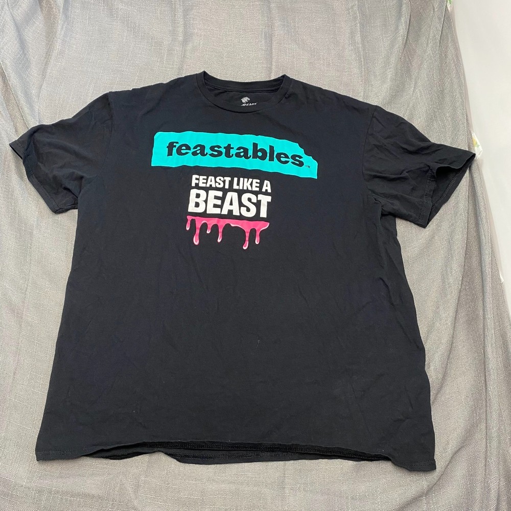 New Mr. Beast Bar Shirt MrBeast Feastables Feast Like A Beast Limited T-Shirt XL